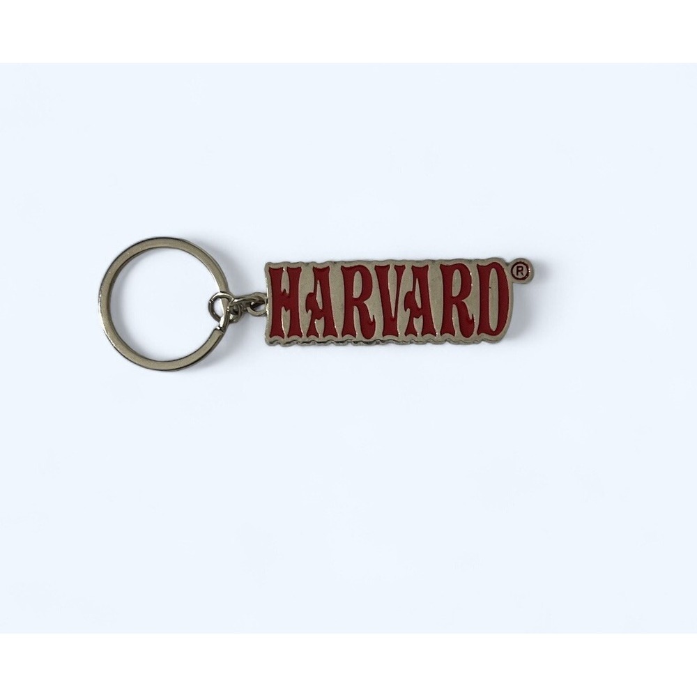 Harvard‎ Metal Keychain Keyring Red Silver Metal